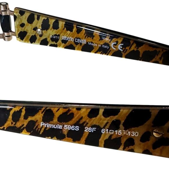 Roberto Cavalli Primula Sunglass FRAMES 596S 28F Brown Gold Kyle Richards - Picture 8 of 14